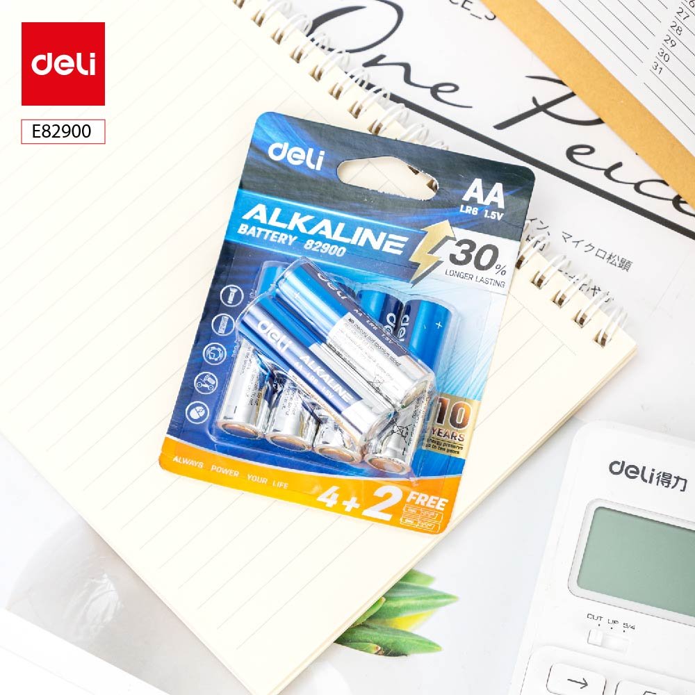 E82900_7 ديلي بطارية AA ألكالاين - 4+2 قطعة - 1.5v - أزرق - E82900